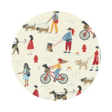 4 meters left! - Daily Walk in Cream - Dog Daze Collection - Moda Fabrics