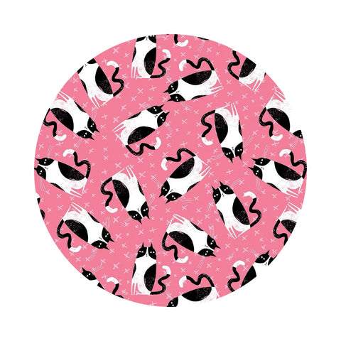 Whimsical Cats in Pink - Purr Fect Cats Collection - Contempo Studio - Benartex