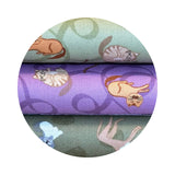 Cats on Purple - Paws and Claws Collection - Lewis & Irene Fabrics