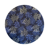 Octopus on Navy with Silver Metallic - Moontide Collection - Lewis & Irene Fabrics