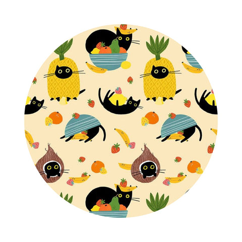 Cats in the Furruit Bowl - Furruit Cocktail Collection - Dear Stella Fabrics