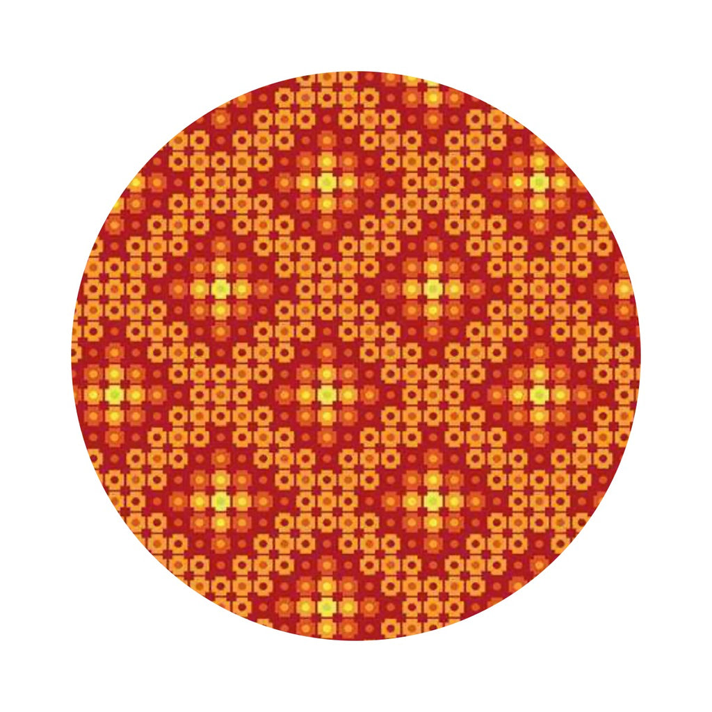 Crossweave in Tangerine - Stitchy Collection - Contempo Studio - Benartex