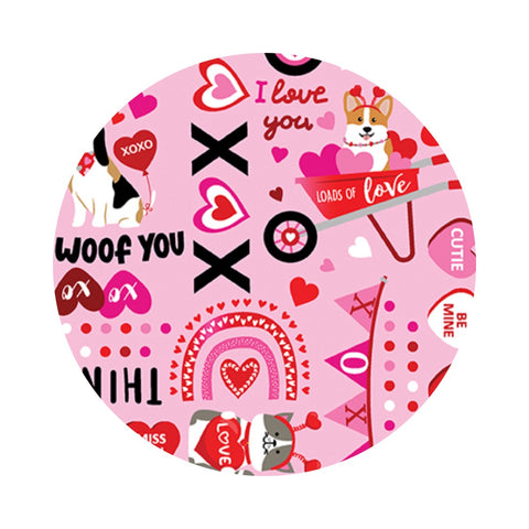 XOXO in Pink - Love You Fur-Ever Collection - Kanvas Studio - Benartex