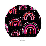Rainbow Love in Black - Love You Fur-Ever Collection - Kanvas Studio - Benartex