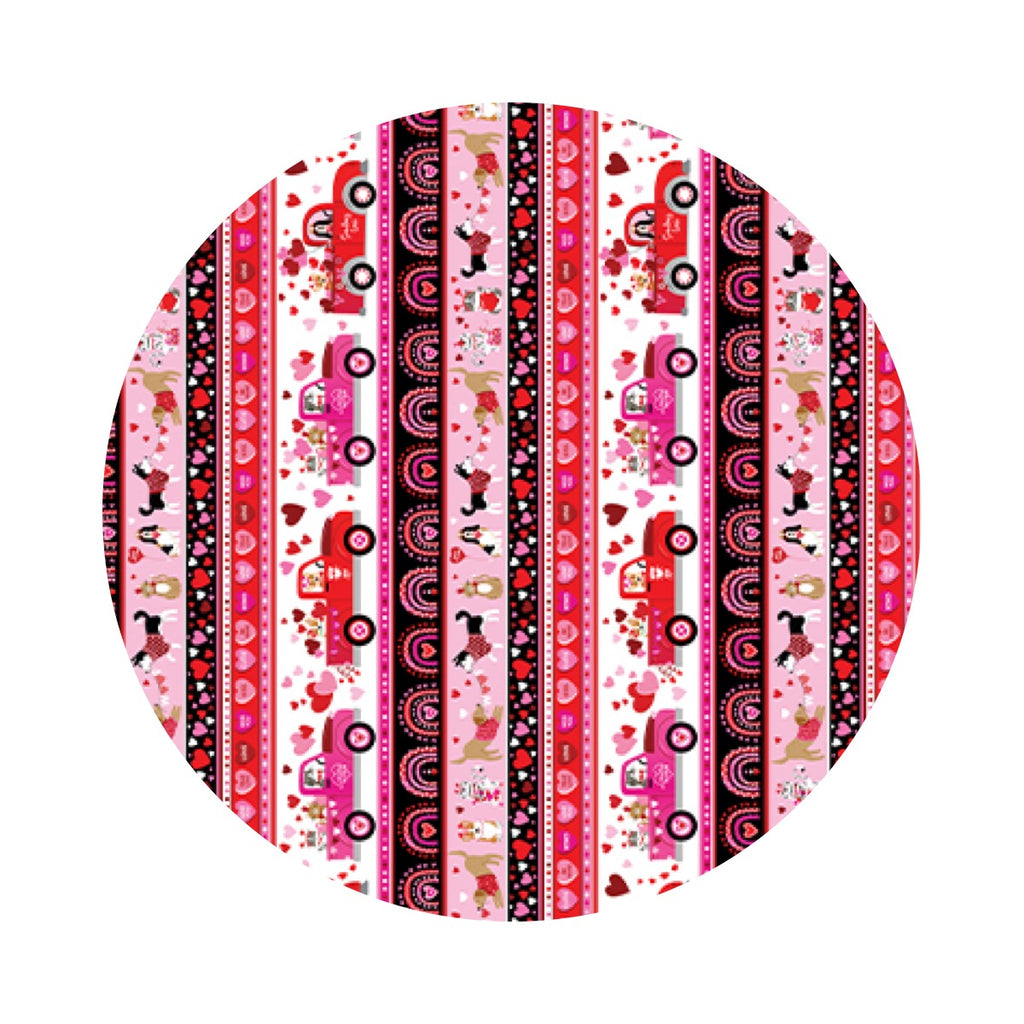 Love You Stripes - Love You Fur-Ever Collection - Kanvas Studio - Benartex