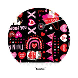 XOXO in Black - Love You Fur-Ever Collection - Kanvas Studio - Benartex