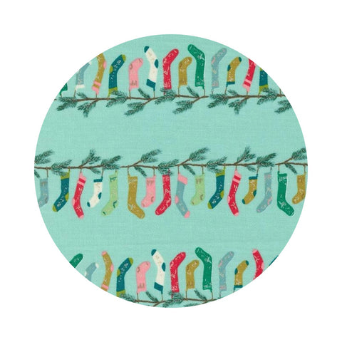 Stocking Stripe in Icicle - Cozy Wonderland Collection - Moda Fabrics