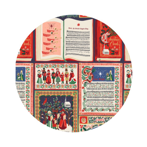 Christmas Carols in Red - Holiday Classics V by Rifle Paper Co. - Cotton + Steel Fabrics