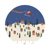 Santa's Sleigh on Navy Metallic Cotton - Holiday Classics V by Rifle Paper Co. - Cotton + Steel Fabrics