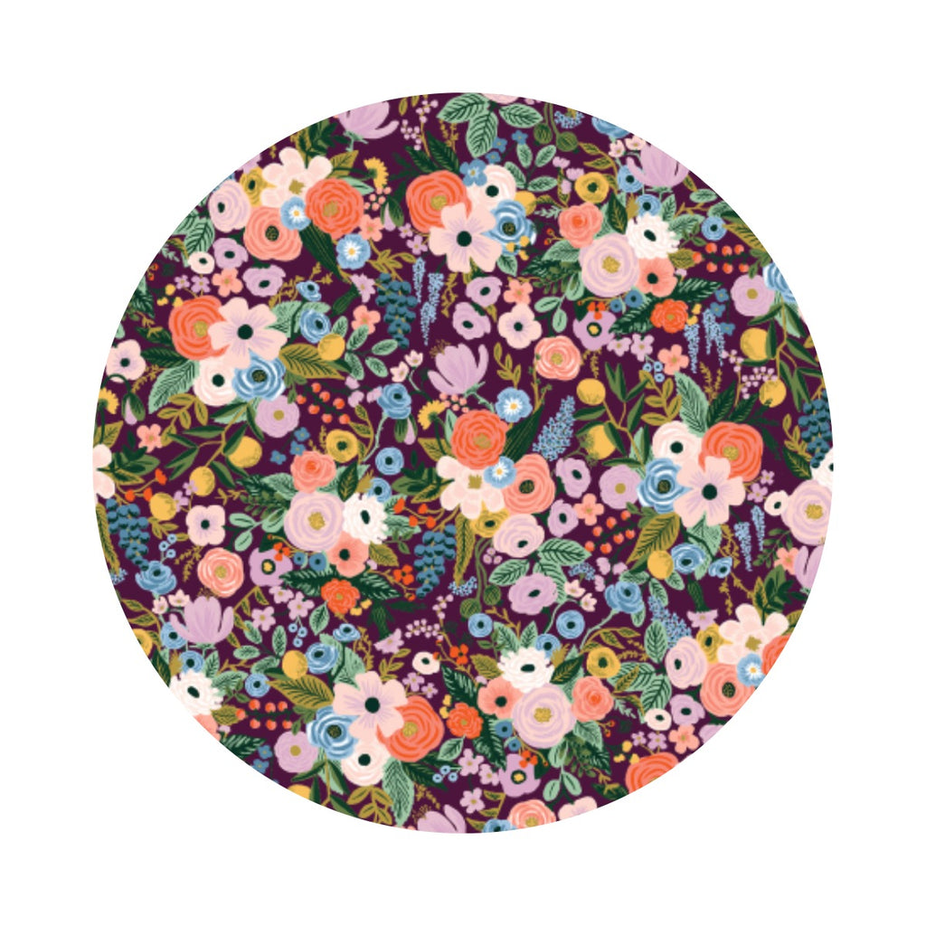 Garden Party Petite in Burgundy Rayon - Orchard by Rifle Paper Co. - Cotton + Steel Fabrics