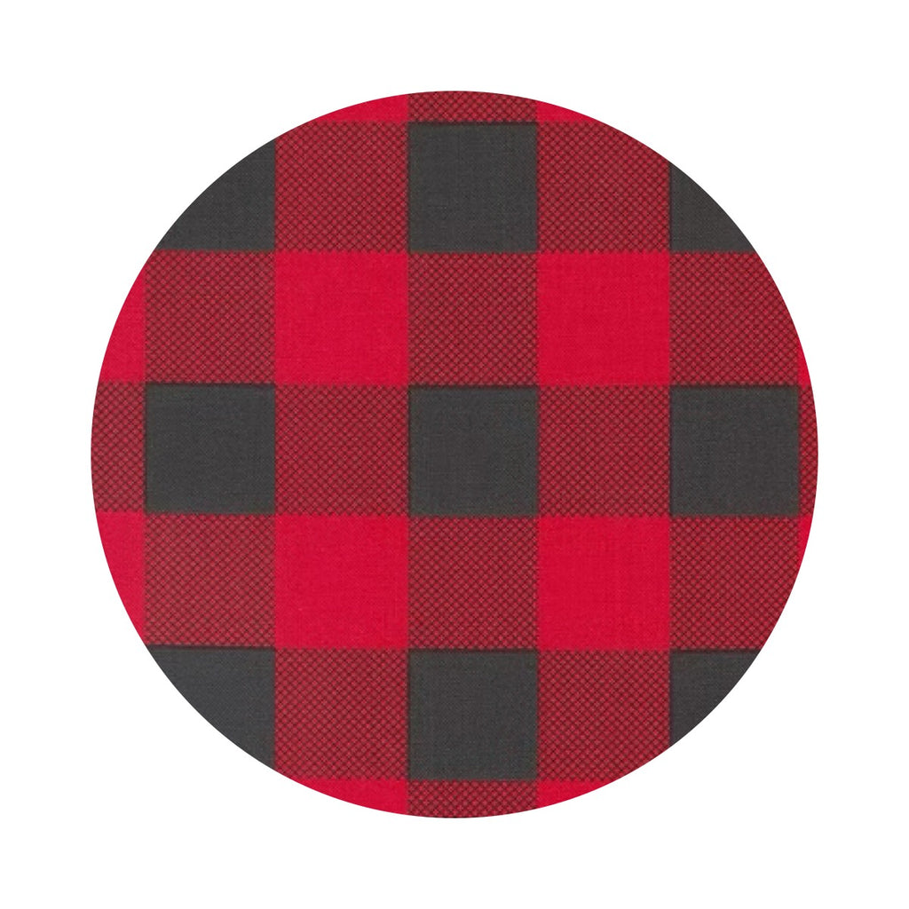 Red Charcoal Check in Cotton - Starberry Collection  - Moda Fabrics