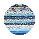 3 meters left! - Light Blue Waves - Puffin Rock Collection - Lewis & Irene Fabrics