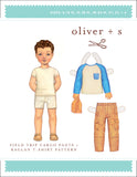 Field Trip Cargo Pants & Raglan T-Shirt Sewing Pattern for Boys & Girls (Sizes 6m-4 years) - Oliver + S Patterns