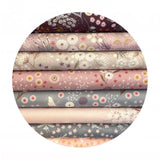 Light Gray Floral Fairies with Silver Metallic - Fairy Clocks Collection - Lewis & Irene Fabrics