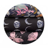 .5 meters left! - Moths in Indigo - Lantern Light Collection - Dear Stella Fabrics
