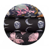 1.5 meters left! - Moons in White - Lantern Light Collection - Dear Stella Fabrics