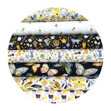 1.5 meters left! - Busy Bees in White - Meant to Bee Collection - Dear Stella Fabrics