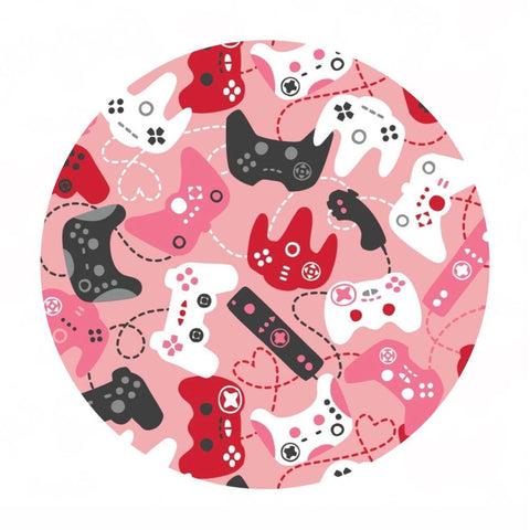 3.5 meters left! - Let's Game Together in Pink - Be My Player 2 Collection - Camelot Fabrics