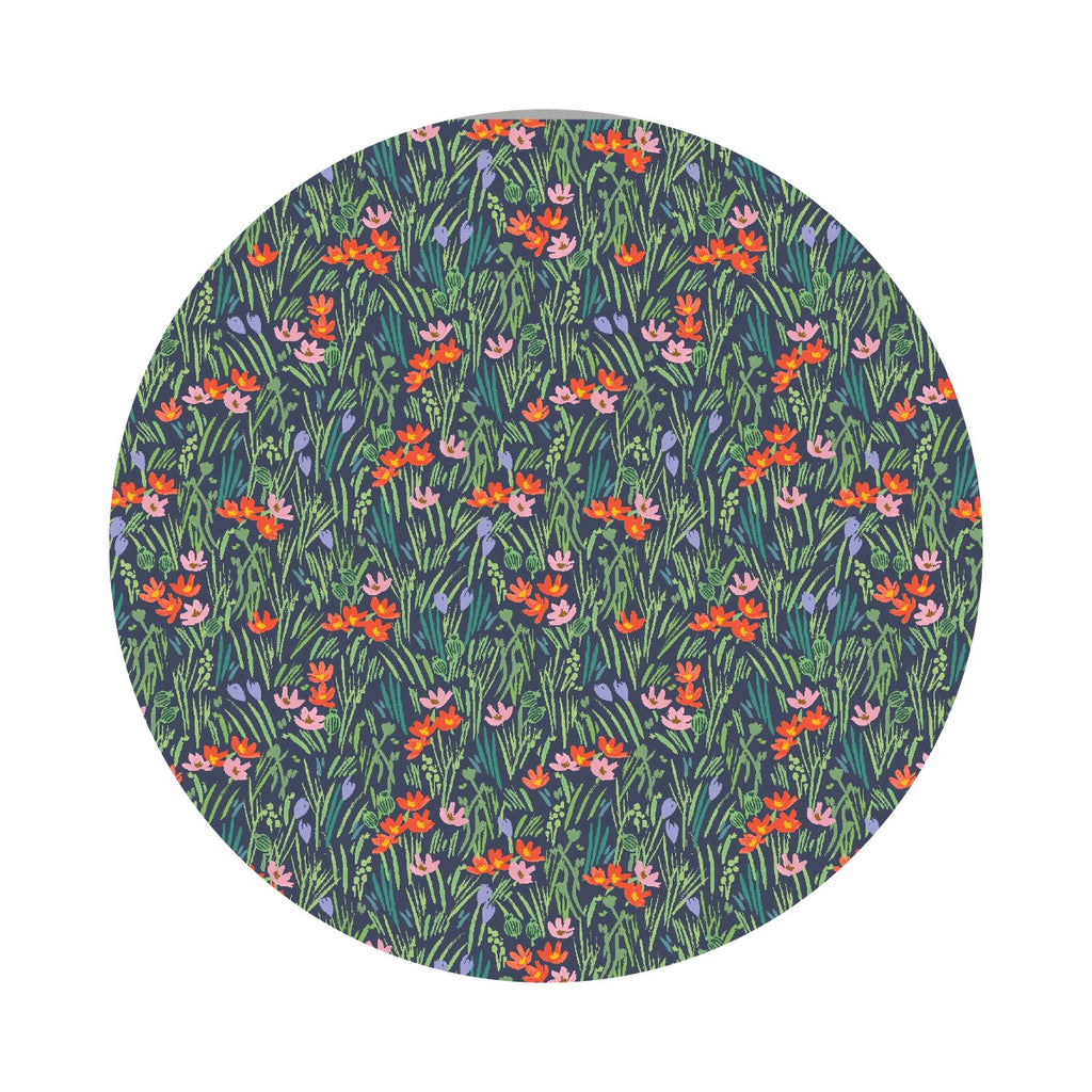 Iris in Navy - Bramble by Rifle Paper Co. - Cotton + Steel Fabrics