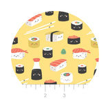 4.5 meters left! - Sushi Mania in Yellow - On a Roll Collection - Camelot Fabrics