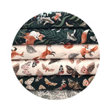 Animals & Ferns in Mallard - The Fae Collection - Dear Stella Fabrics
