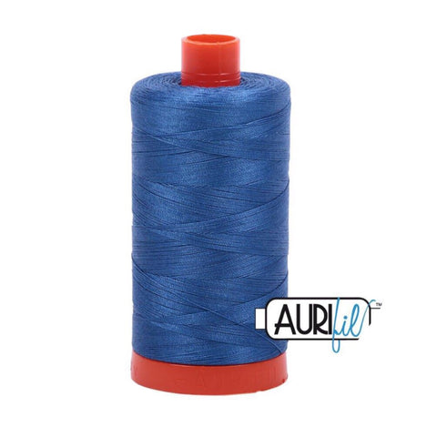 Aurifil Thread - 50wt Large Spool - Delft Blue 2730