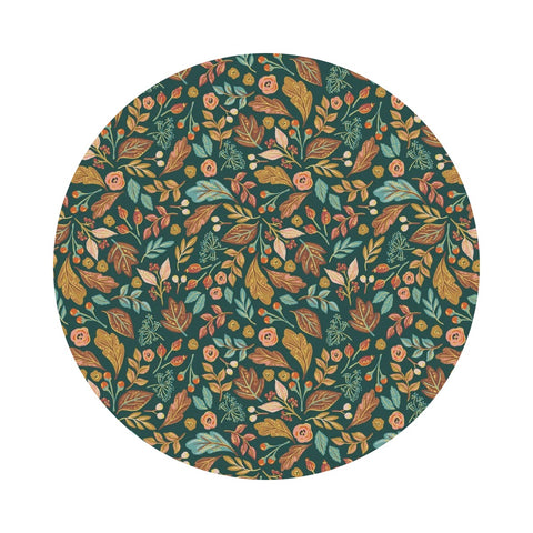 1.5 meters left! - Foliage in Dark Green - Fabulous Fall Collection - Camelot Fabrics