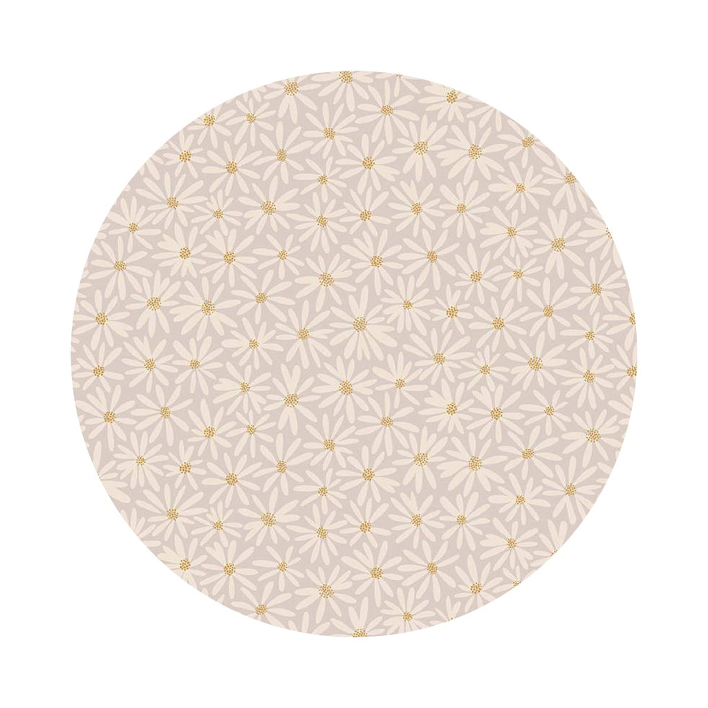 .5 meters left! - Daisies in Gray Sparkle - Fairy Dust Collection - Riley Blake Designs