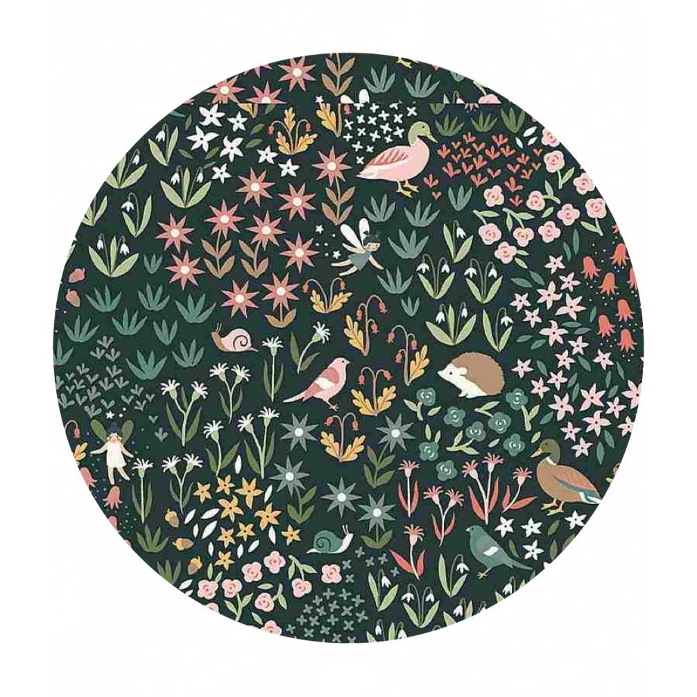Critters & Fairies in Charcoal - Fawned of You Collection - Dear Stella Fabrics