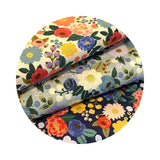 1.5 meters left! - Vintage Blossom in Cream Cotton with Metallic - Vintage Garden by Rifle Paper Co. - Cotton + Steel Fabrics