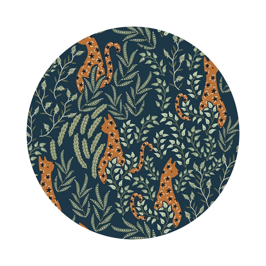 2 meters left! - Star Leopard in Peacock - Xanadu Collection - Dear Stella Fabrics