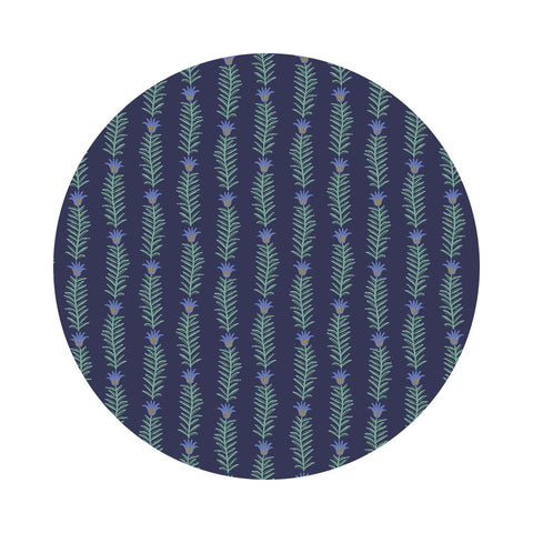 3 meters left! - Eden in Navy Cotton with Gold Metallic - Camont Collection by Rifle Paper Co. - Cotton + Steel Fabrics