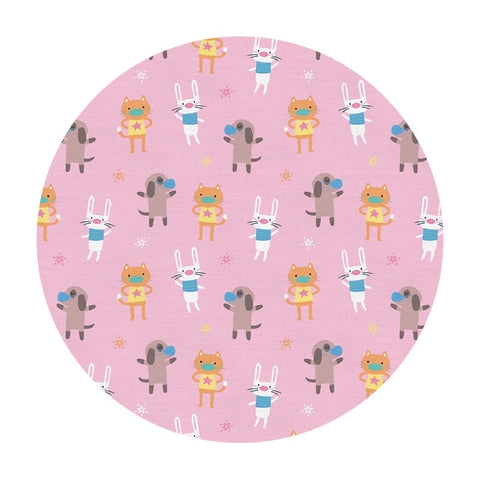Mask Up! in Pink - Mask Up! Collection - Paintbrush Studio Fabrics