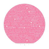 1 meter left! - Love Text in Pink - Sending Love Collection - Riley Blake Designs
