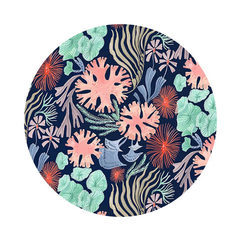 2.5 meters left! - Sea Floral in Patriot - Illuminary Collection - Dear Stella Fabrics