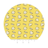 2.5 meters left! - Popcorn in Yellow - Time to Pop Collection - Camelot Fabrics