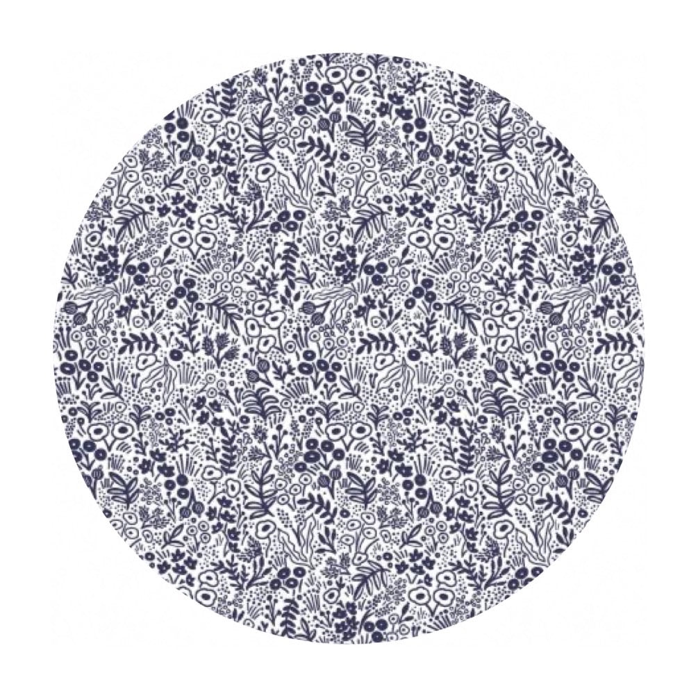 Re-stock! Tapestry Lace in Navy Cotton - Basics by Rifle Paper Co. - Cotton + Steel Fabrics