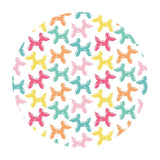 2.5 meters left! - Bright Balloon Animals on White - Be The Rainbow Collection - Camelot Fabrics