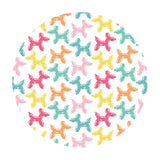 2.5 meters left! - Bright Balloon Animals on White - Be The Rainbow Collection - Camelot Fabrics