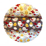 Chickens in Blue - Down on the Farm Collection - Riley Blake Designs