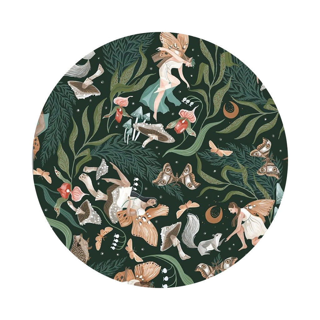 2.5 meters left - The Fae in Mallard - The Fae Collection - Dear Stella Fabrics