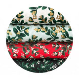 1 meter left! - Mistletoe in Mint Metallic Cotton - Holiday Classics by Rifle Paper Co. - Cotton + Steel Fabrics