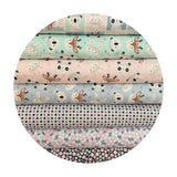 Animal Flower Crowns in Seafoam - Floral Menagerie Collection - Camelot Fabrics