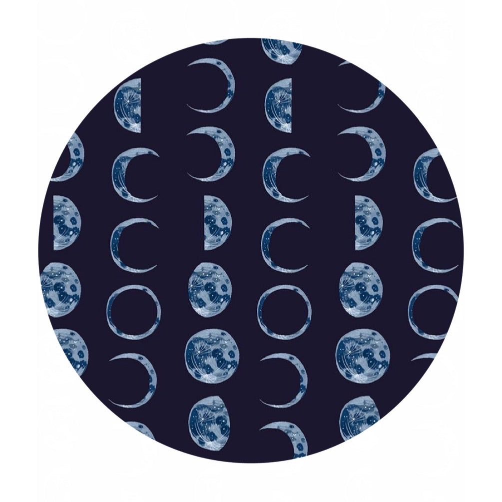 2.5 meters left! - Moons in Indigo - Lantern Light Collection - Dear Stella Fabrics