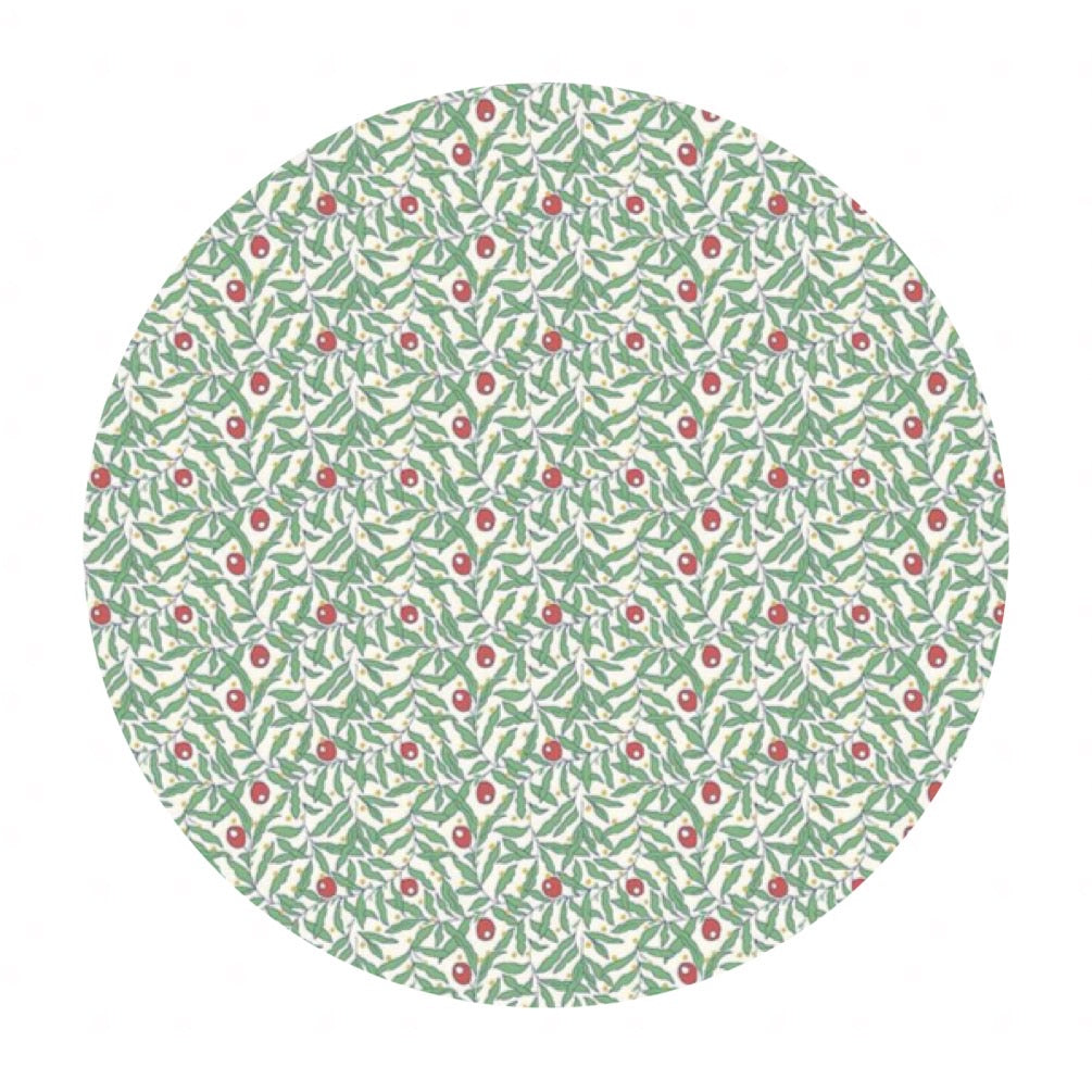 Holiday Berries in A (Green) - Merry & Bright Collection - Liberty Fabrics