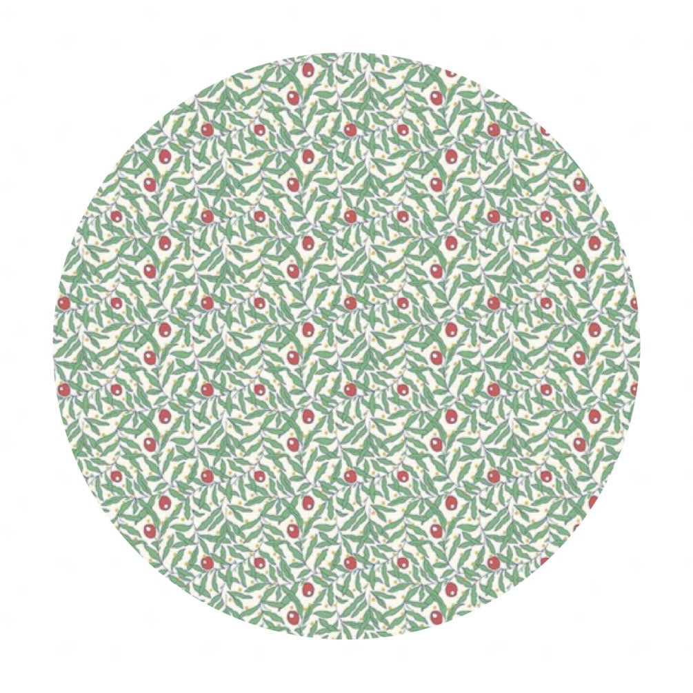 Holiday Berries in A (Green) - Merry & Bright Collection - Liberty Fabrics