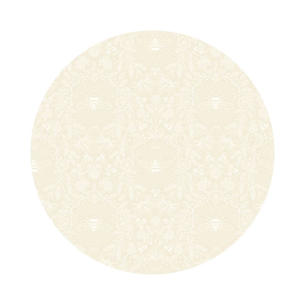 3.5 meters left! - Queen Bee Cream on Cream - Tiny Tonals Collection - Lewis & Irene Fabrics