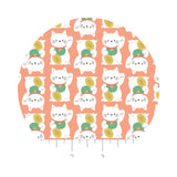 Maneki-Neko in Coral - On a Roll Collection - Camelot Fabrics