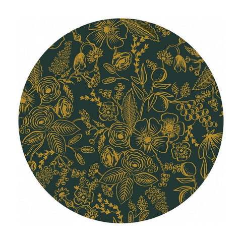 3 meters left! - Colette in Evergreen Metallic Cotton - Holiday Classics by Rifle Paper Co. - Cotton + Steel Fabrics