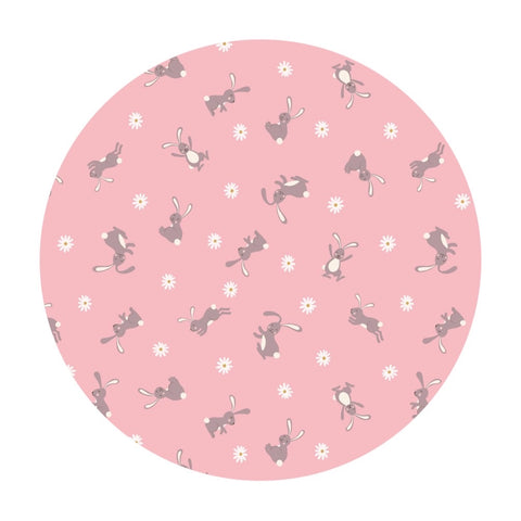 Bunnies on Pink - Bunny Hop Collection - Lewis & Irene Fabrics